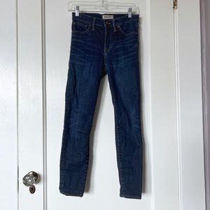 Madewell 9” high-rise skinny dark denim tencel blend 25